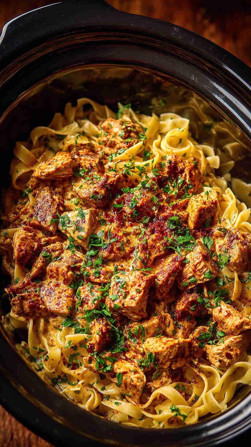 Crockpot Cajun Chicken Pasta