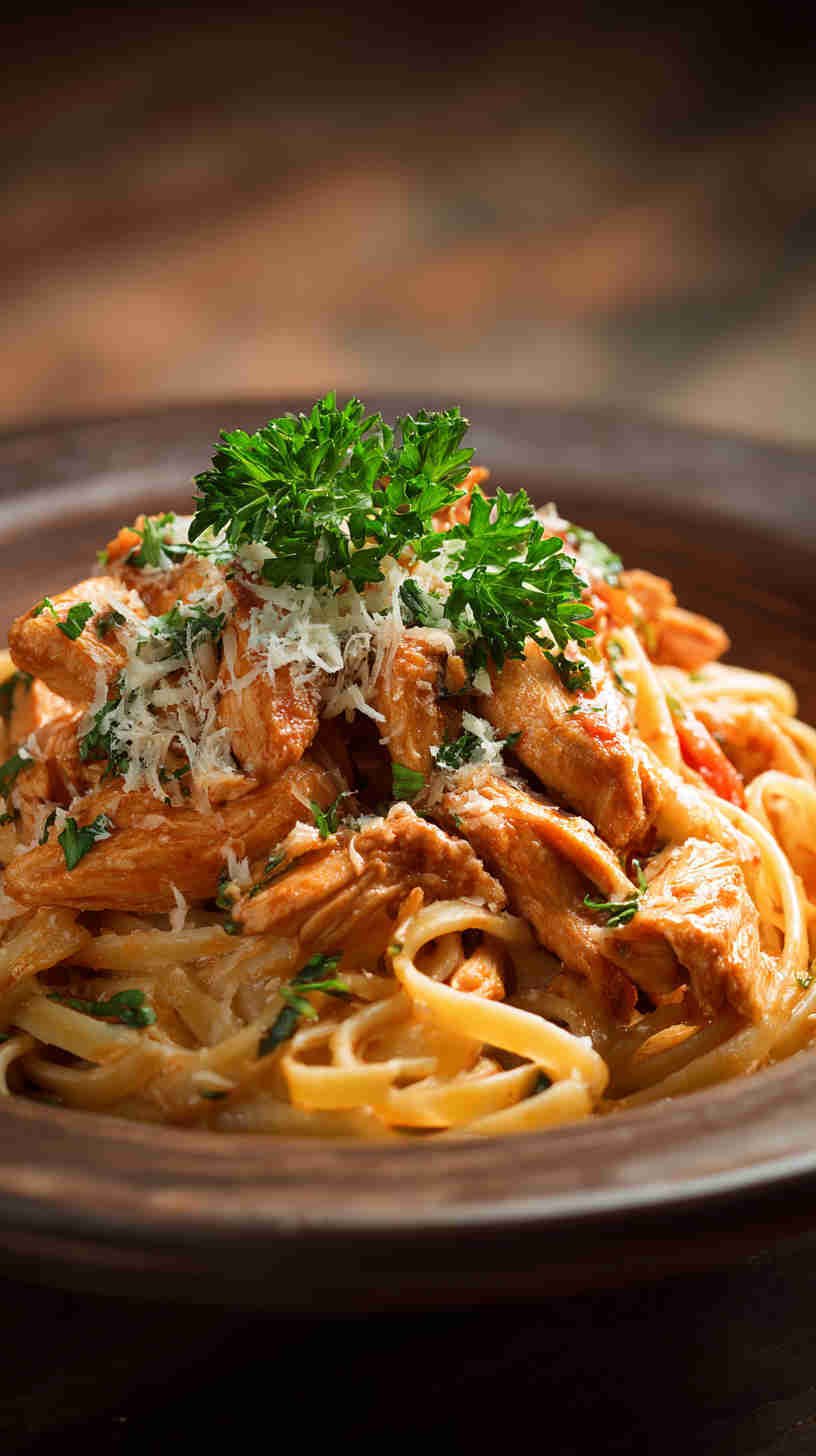 Crockpot Cajun Chicken Pasta