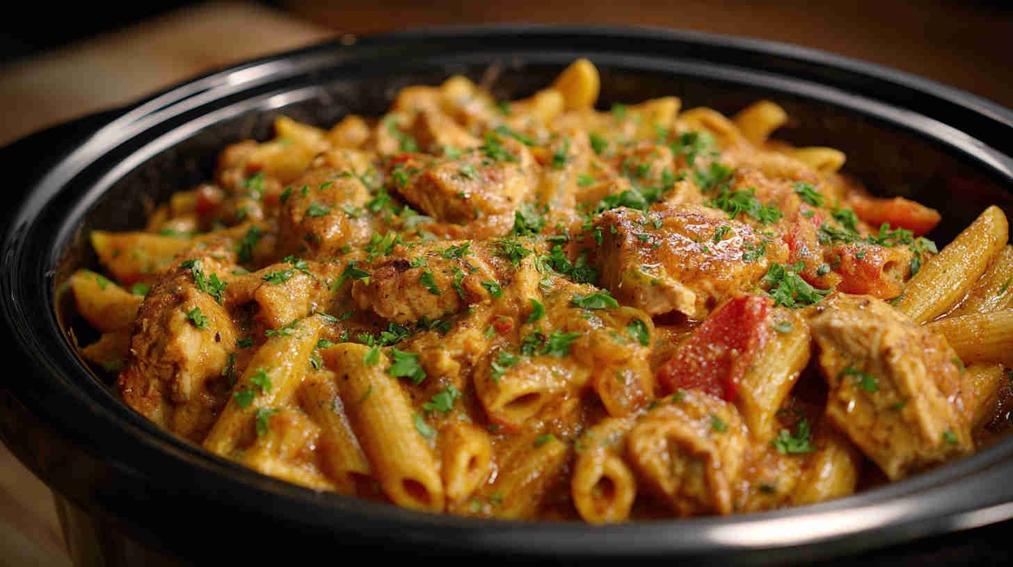 Crockpot Cajun Chicken Pasta