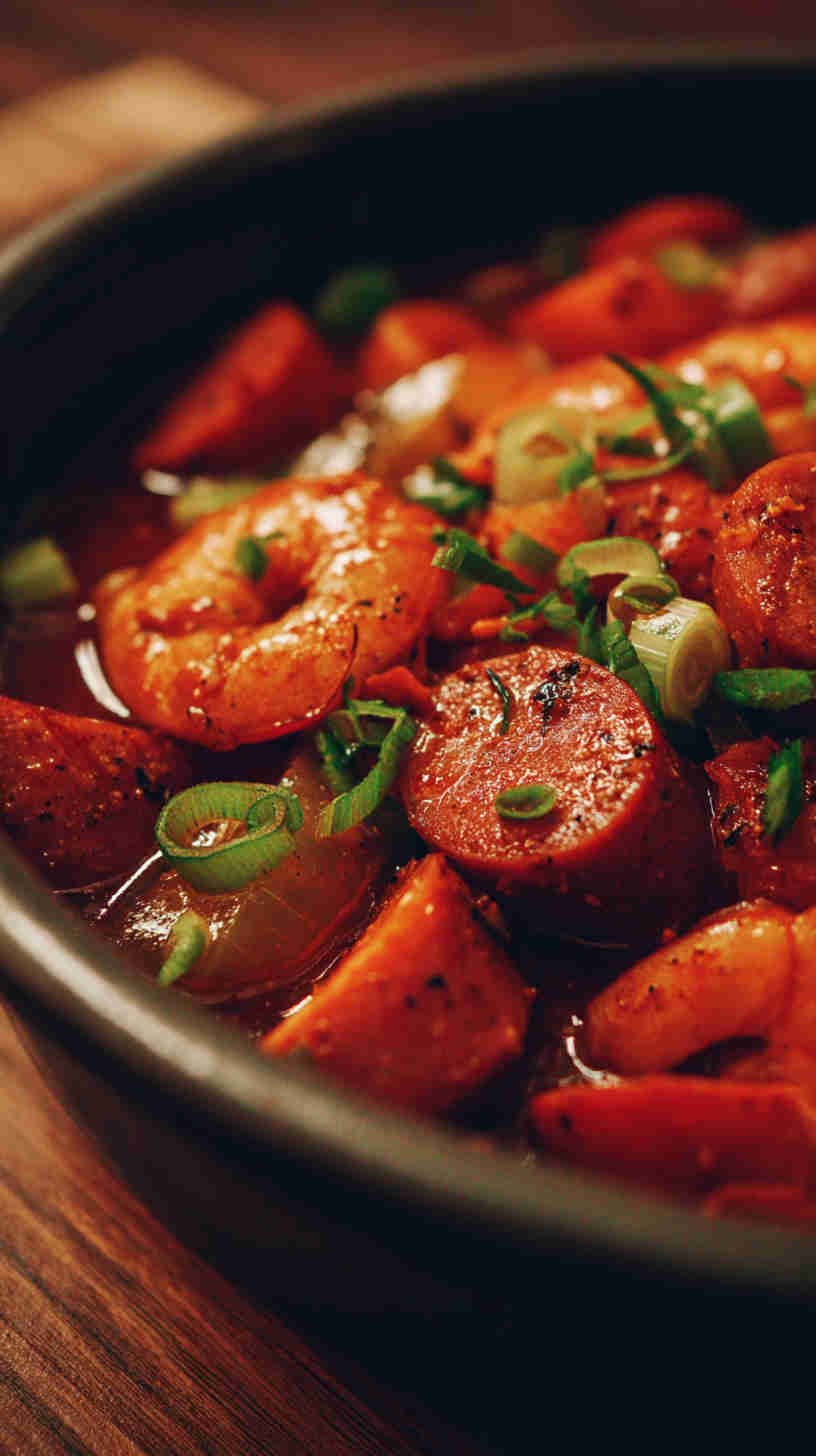 Crockpot Cajun Shrimp and Sausage Stew