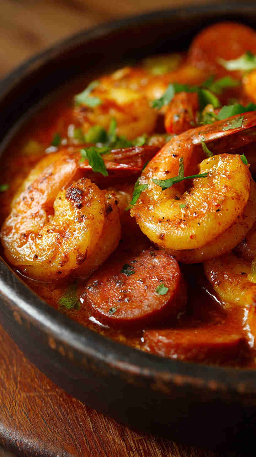 Crockpot Cajun Shrimp and Sausage Stew