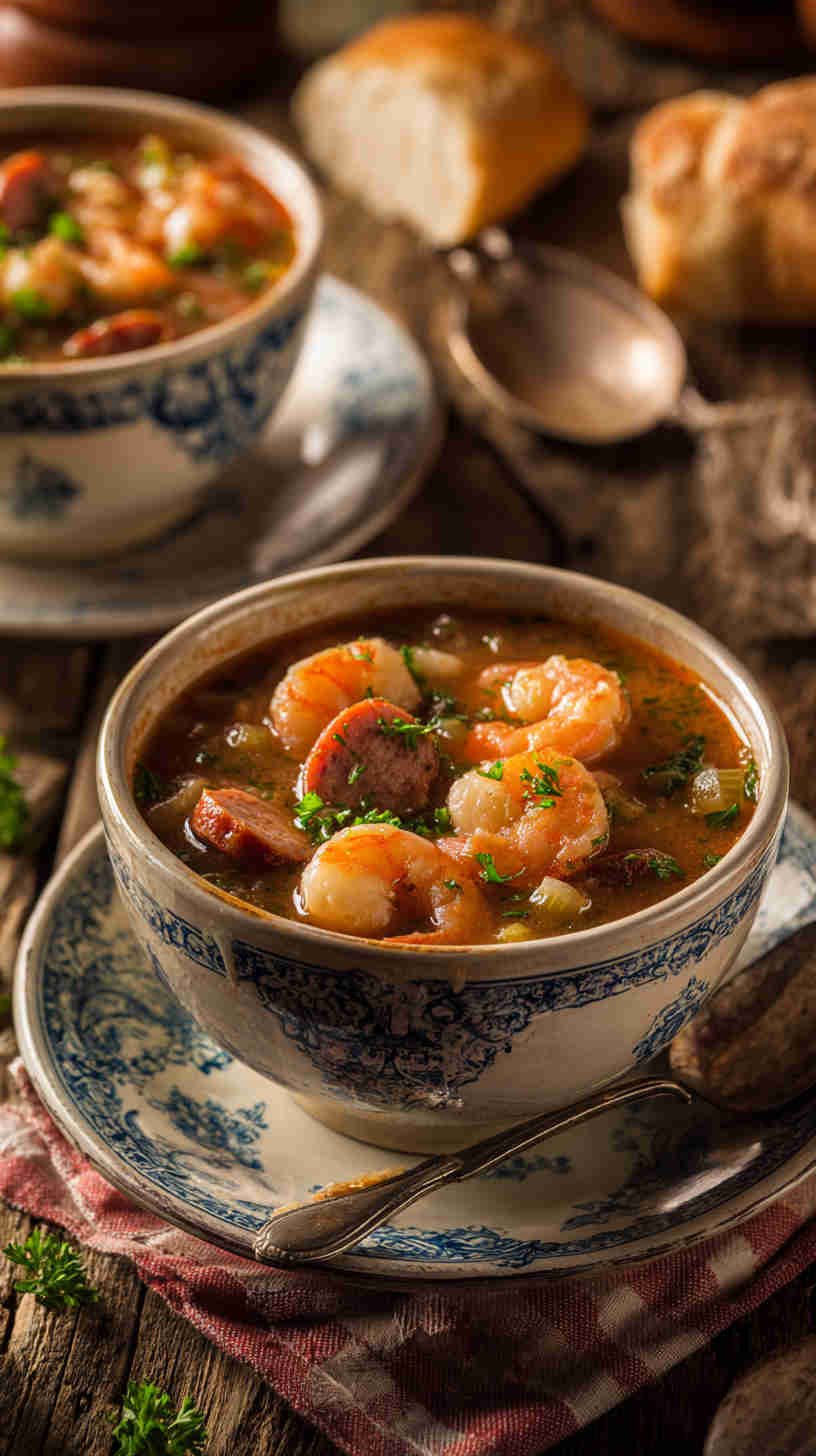 Crockpot Cajun Shrimp and Sausage Stew