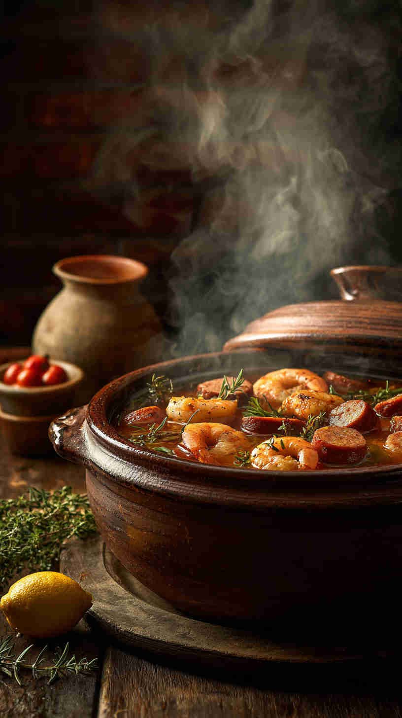 Crockpot Cajun Shrimp and Sausage Stew