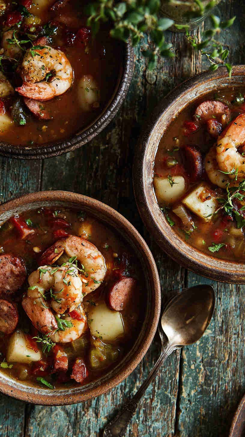Crockpot Cajun Shrimp and Sausage Stew