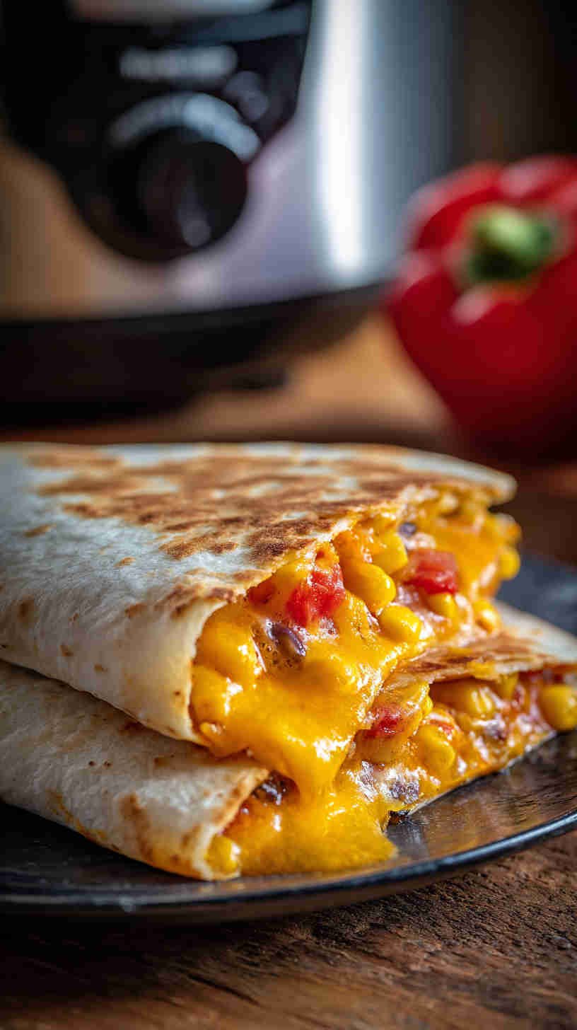 Crockpot Cheesy Quesadilla Filling