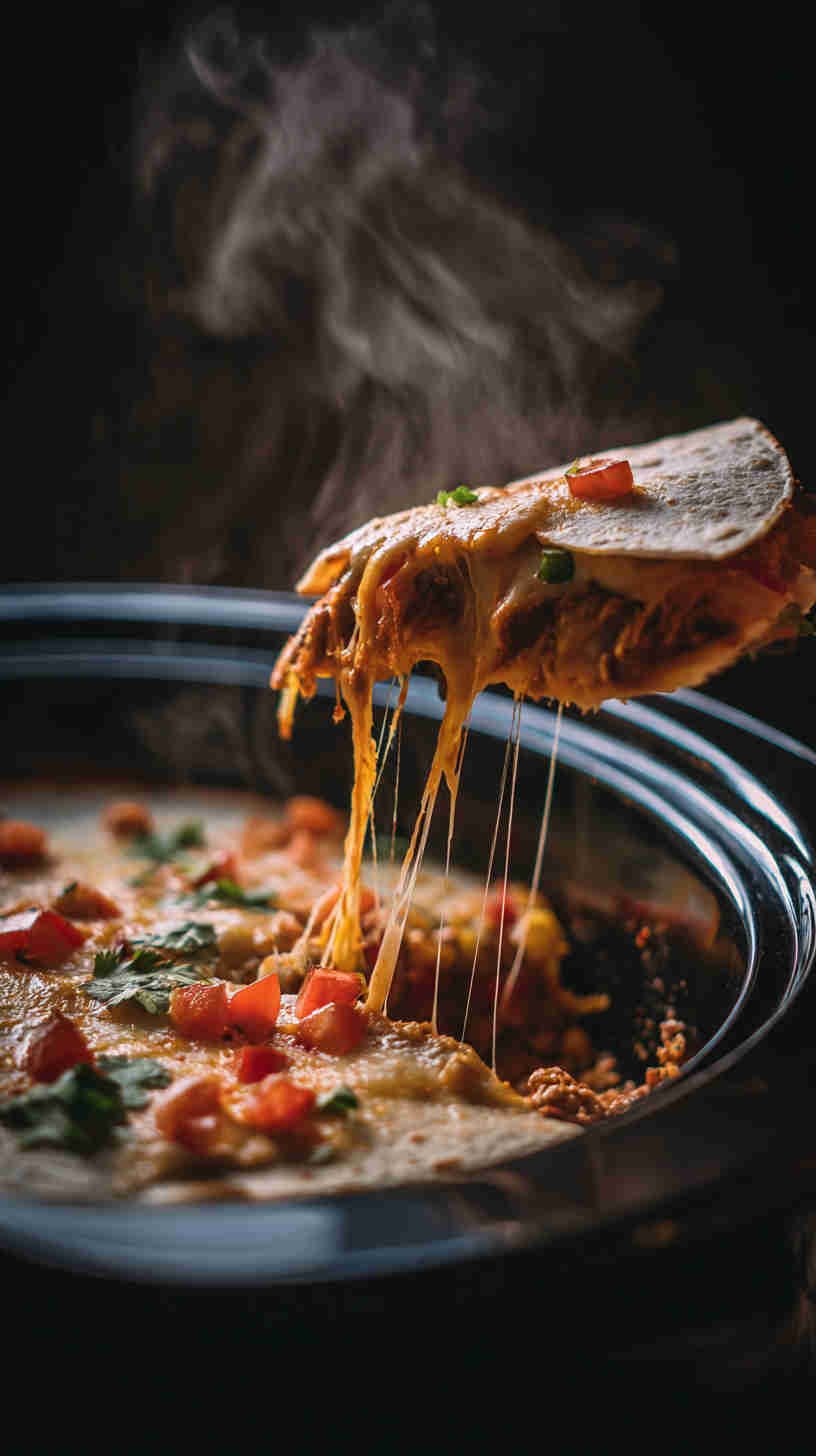 Crockpot Cheesy Quesadilla Filling