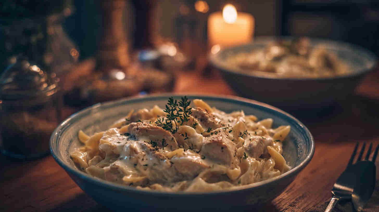 Crockpot Chicken Alfredo Pasta