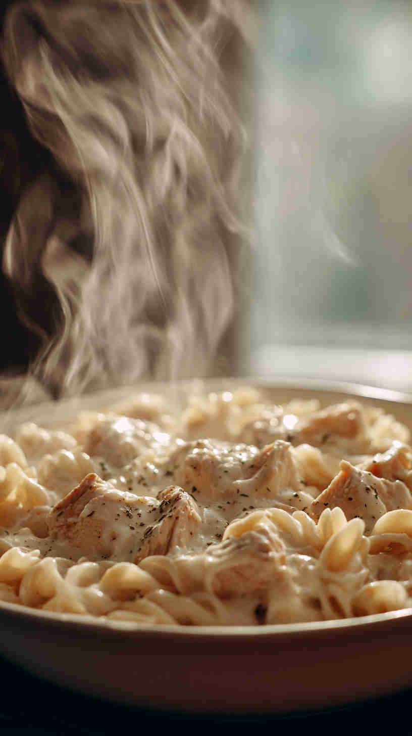 Crockpot Chicken Alfredo Pasta
