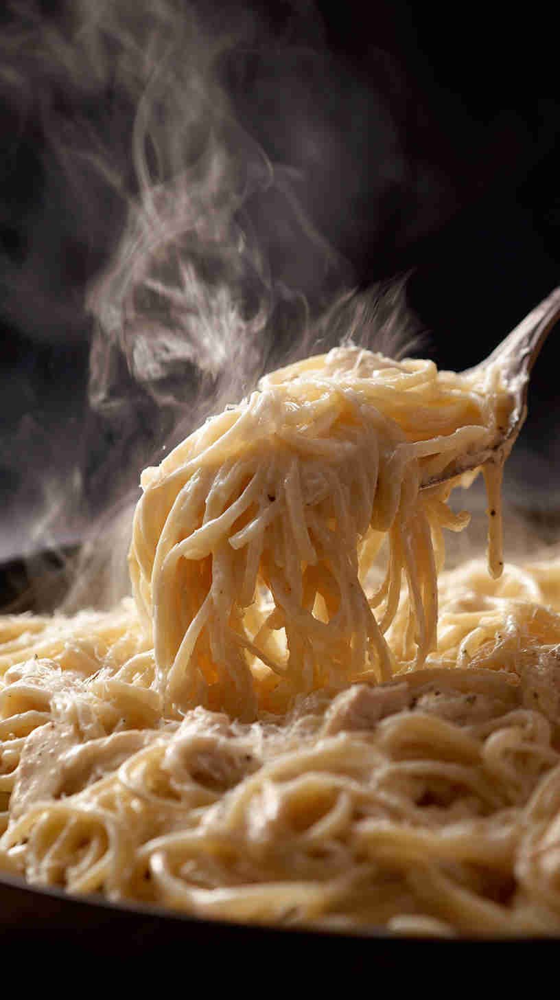 Crockpot Chicken Alfredo Pasta