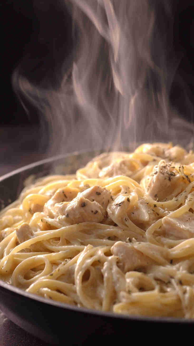 Crockpot Chicken Alfredo Pasta