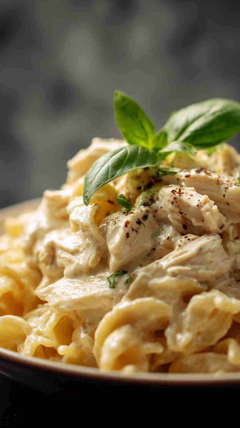 Crockpot Chicken Alfredo Pasta
