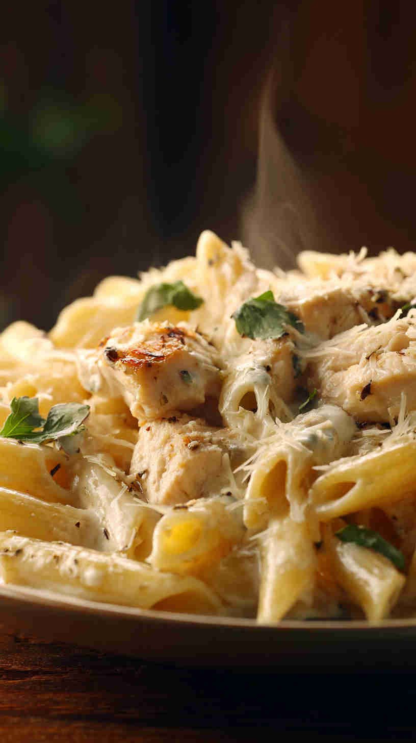 Crockpot Chicken Alfredo Pasta