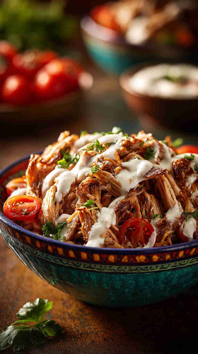 Crockpot Chicken Shawarma