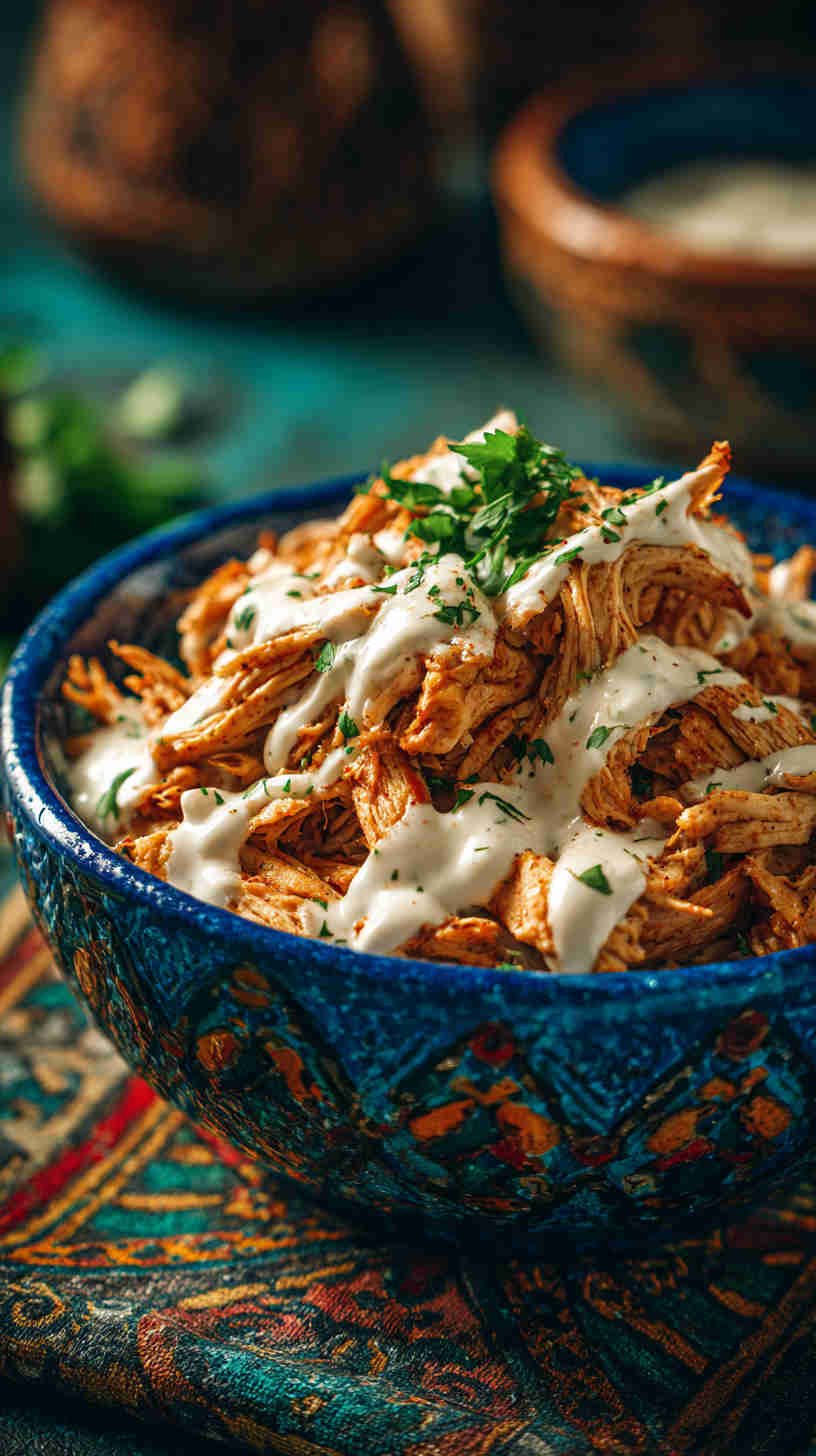 Crockpot Chicken Shawarma