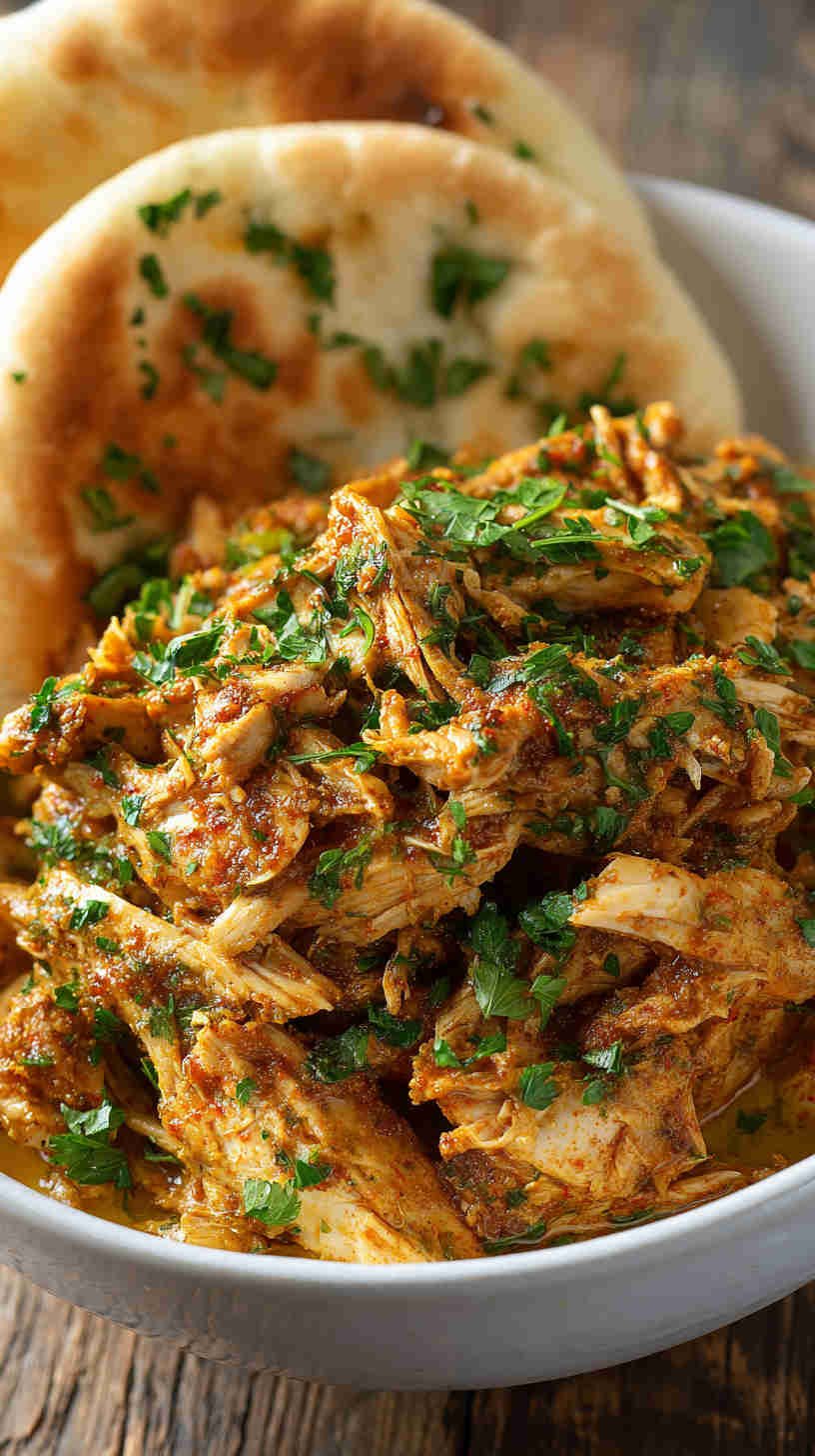Crockpot Chicken Shawarma