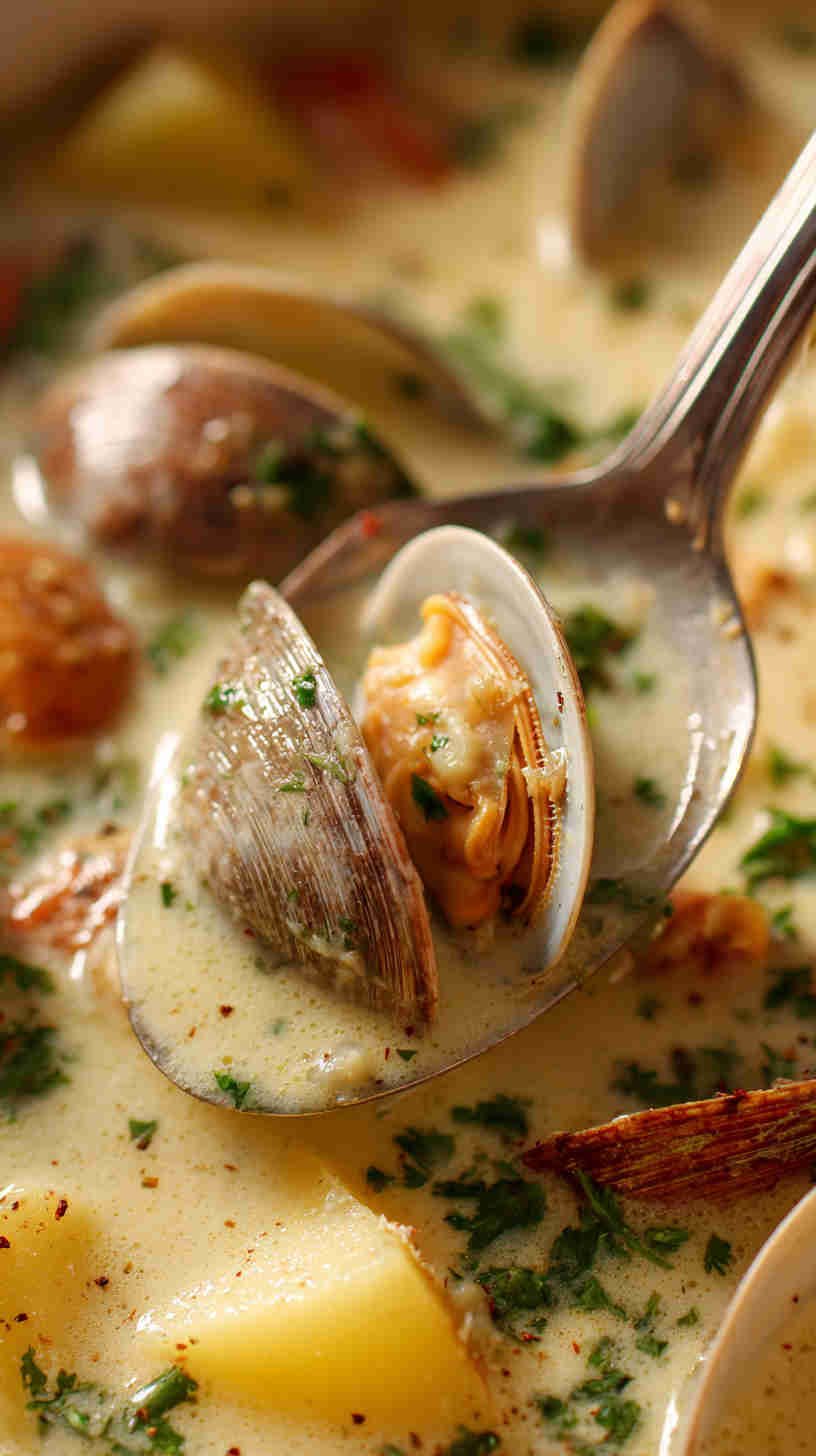 Crockpot Clam and Potato Chowder