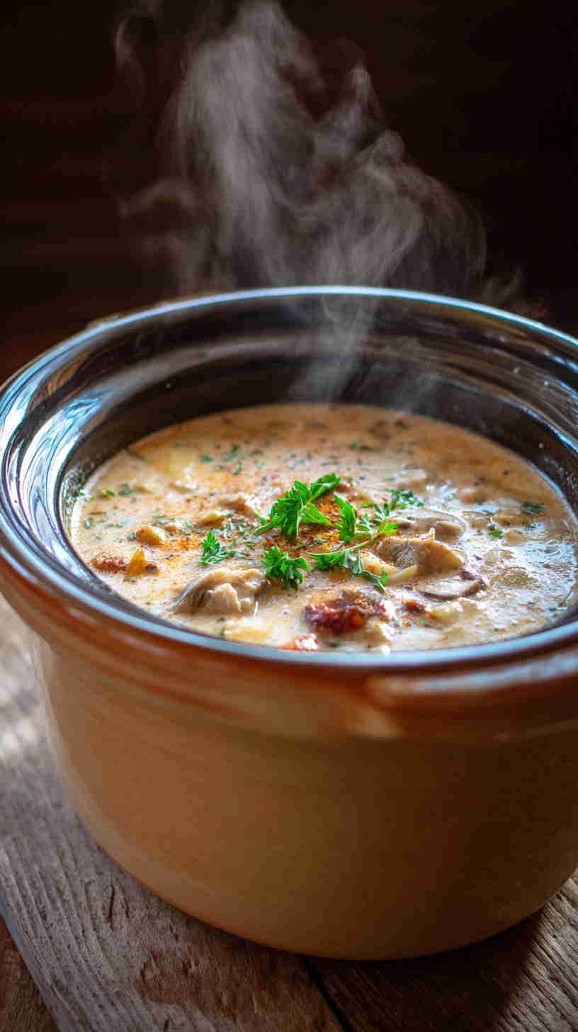 Crockpot Clam and Potato Chowder