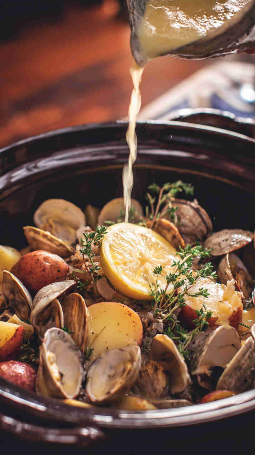 Crockpot Clam and Potato Chowder