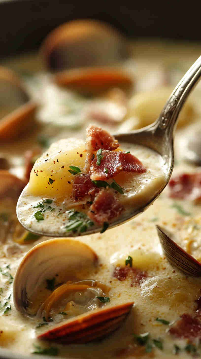 Crockpot Clam and Potato Chowder