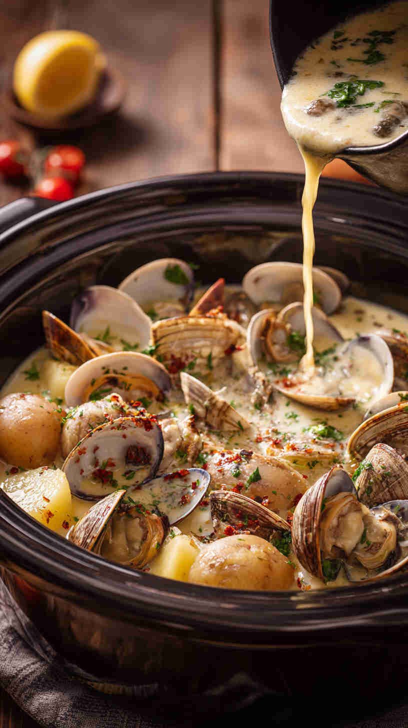 Crockpot Clam and Potato Chowder