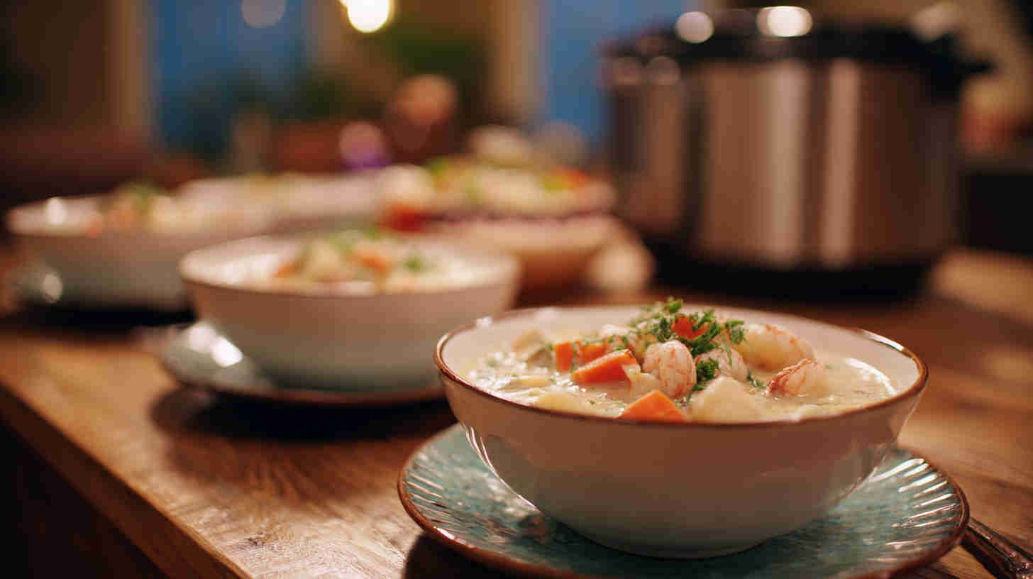 Crockpot Creamy Seafood Chowder