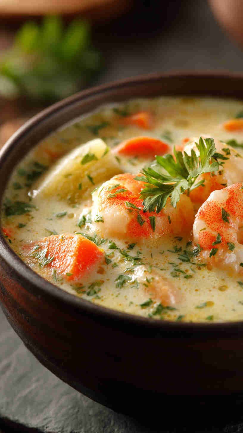 Crockpot Creamy Seafood Chowder