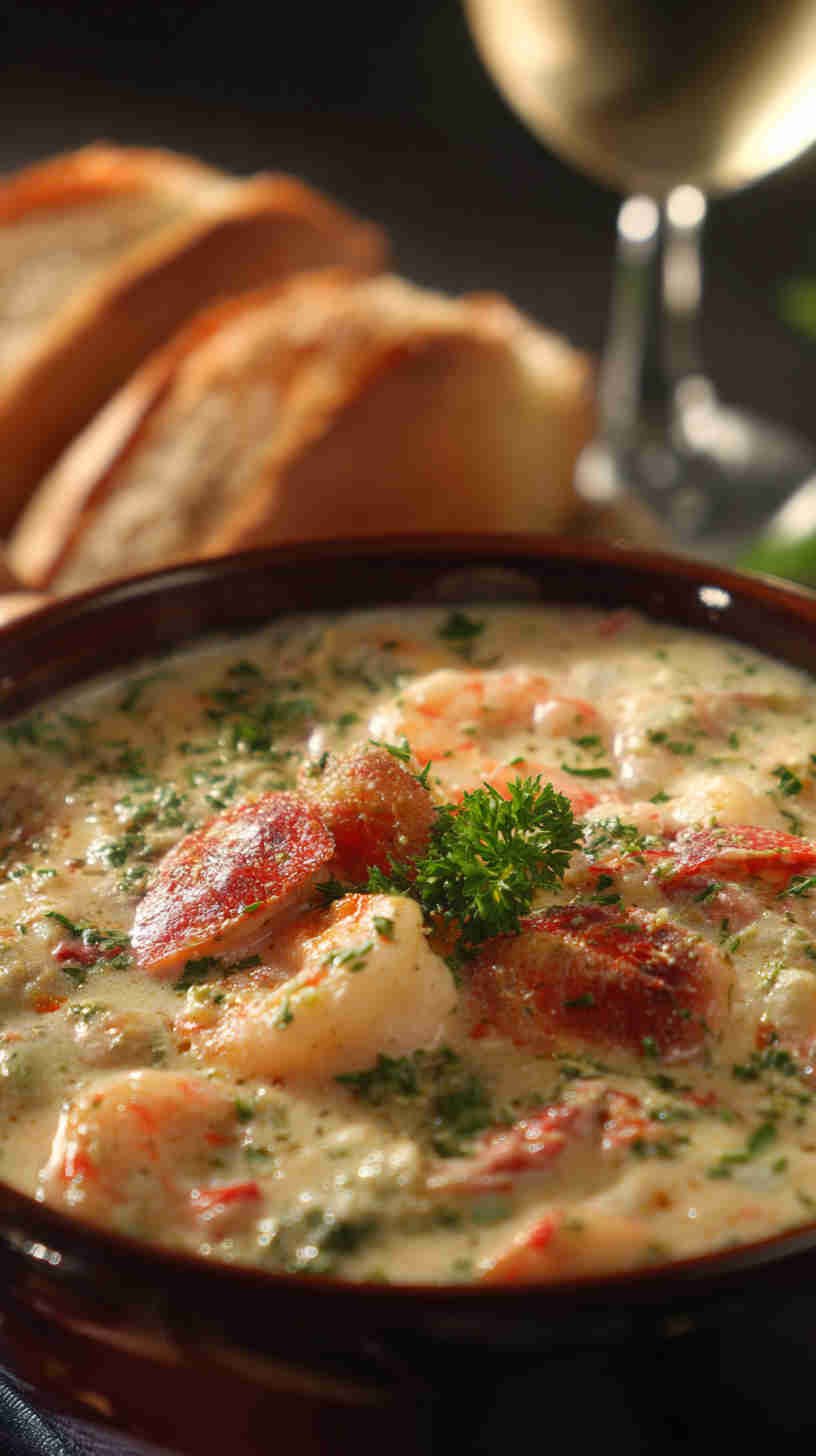 Crockpot Creamy Seafood Chowder