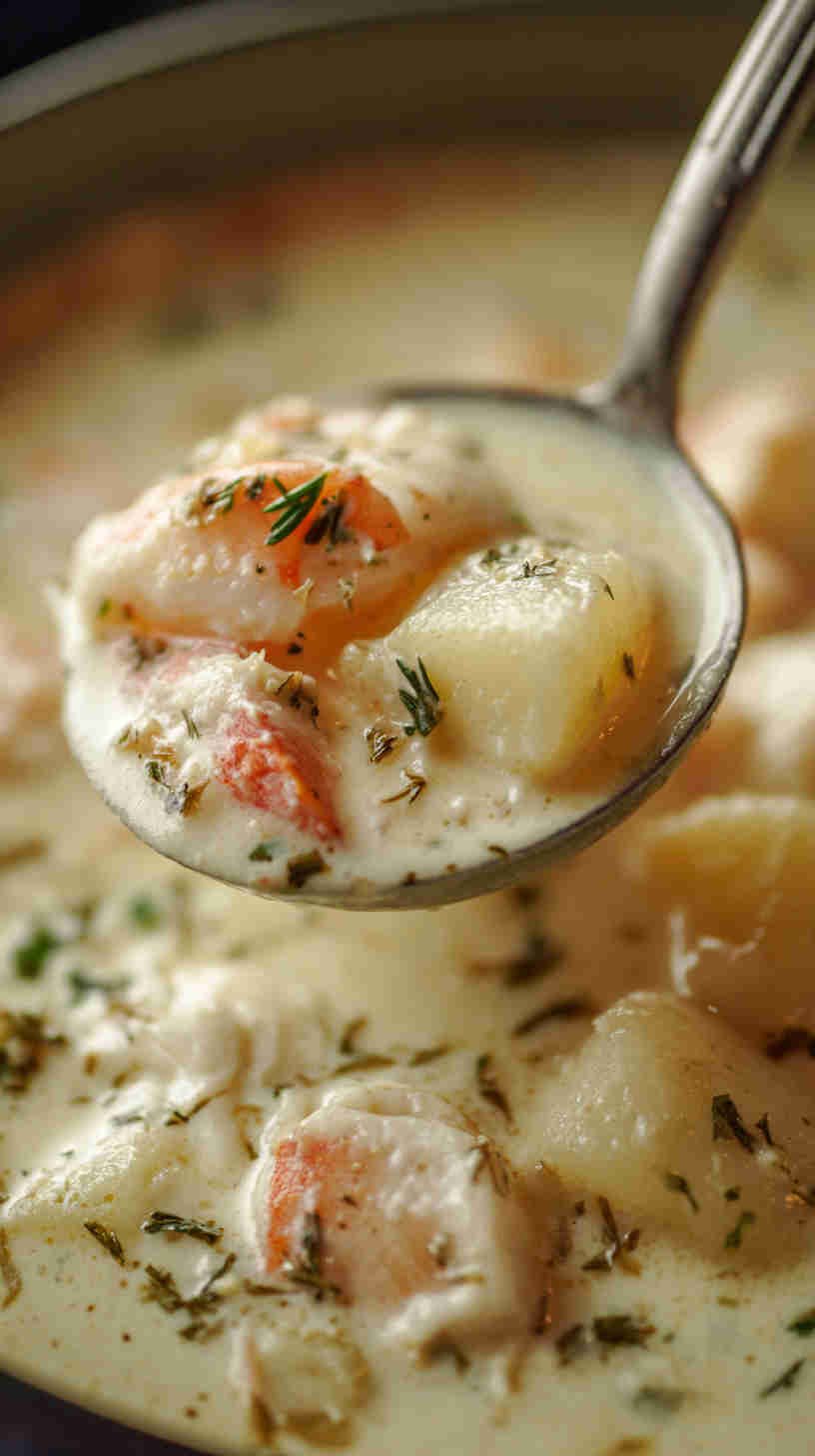 Crockpot Creamy Seafood Chowder