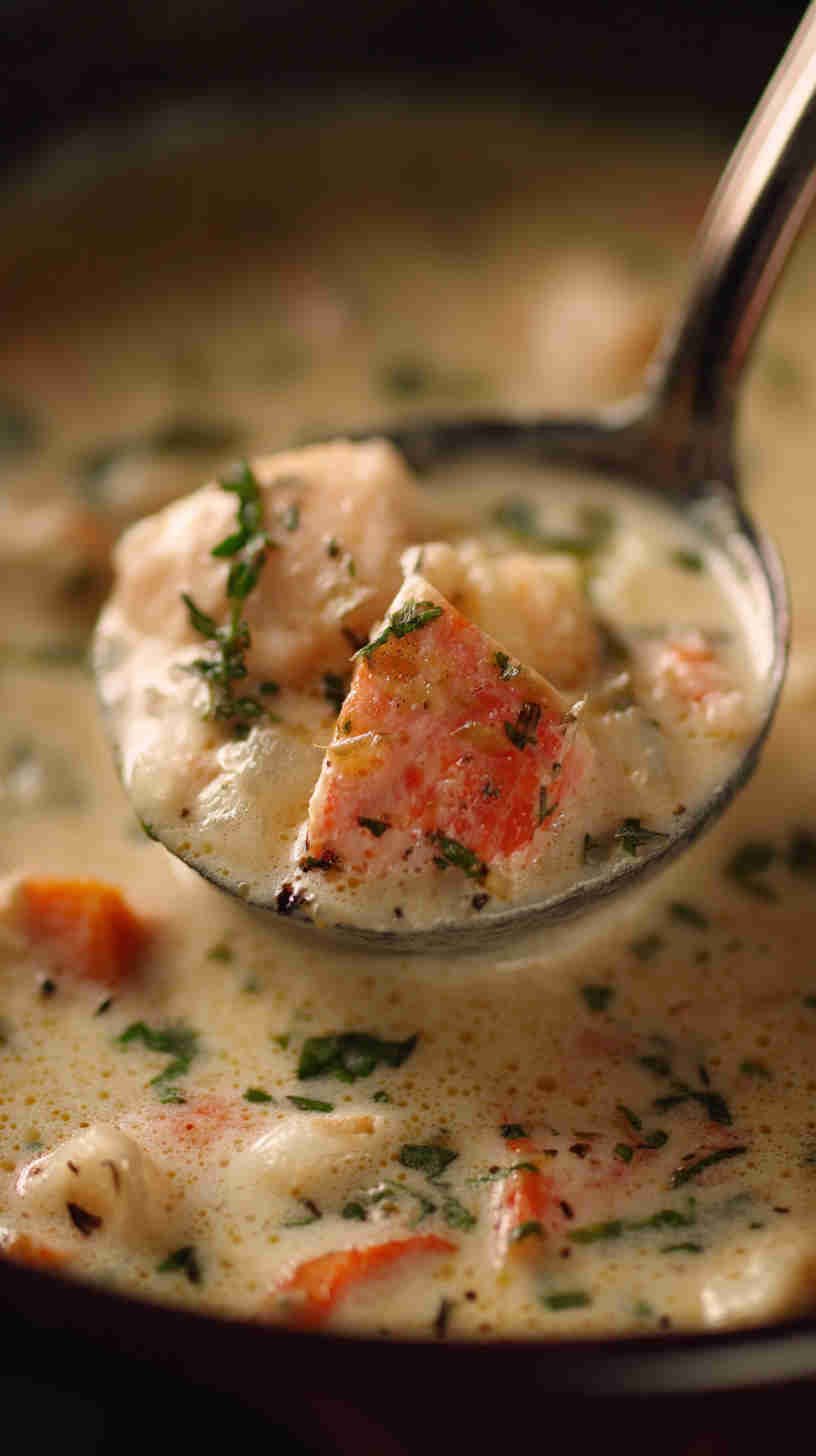 Crockpot Creamy Seafood Chowder