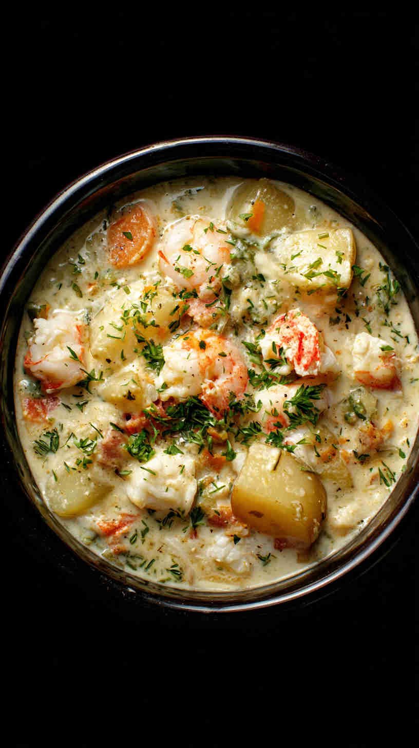 Crockpot Creamy Seafood Chowder