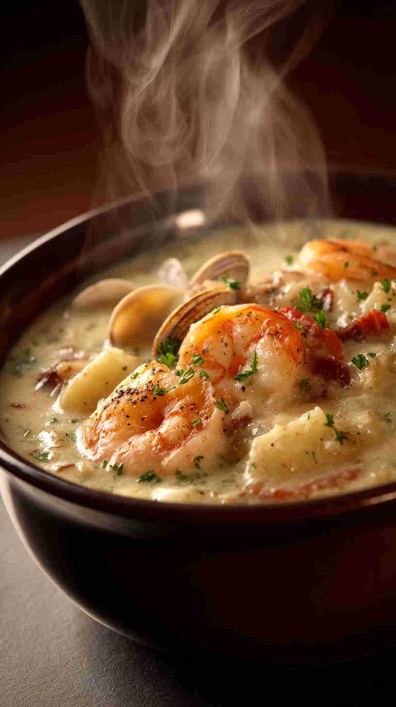 Crockpot Creamy Seafood Chowder