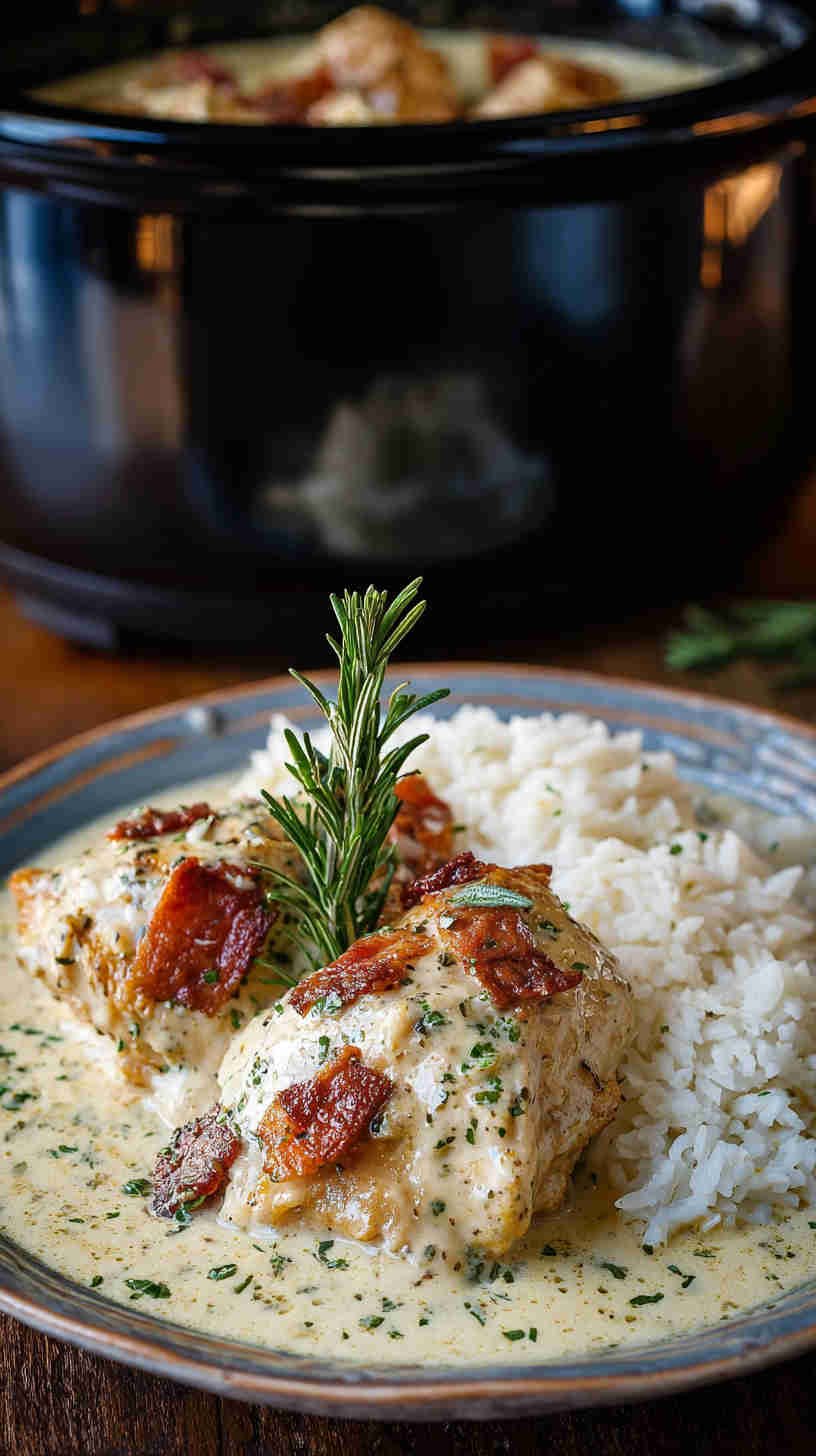 Crockpot Creamy Tuscan Garlic Chicken