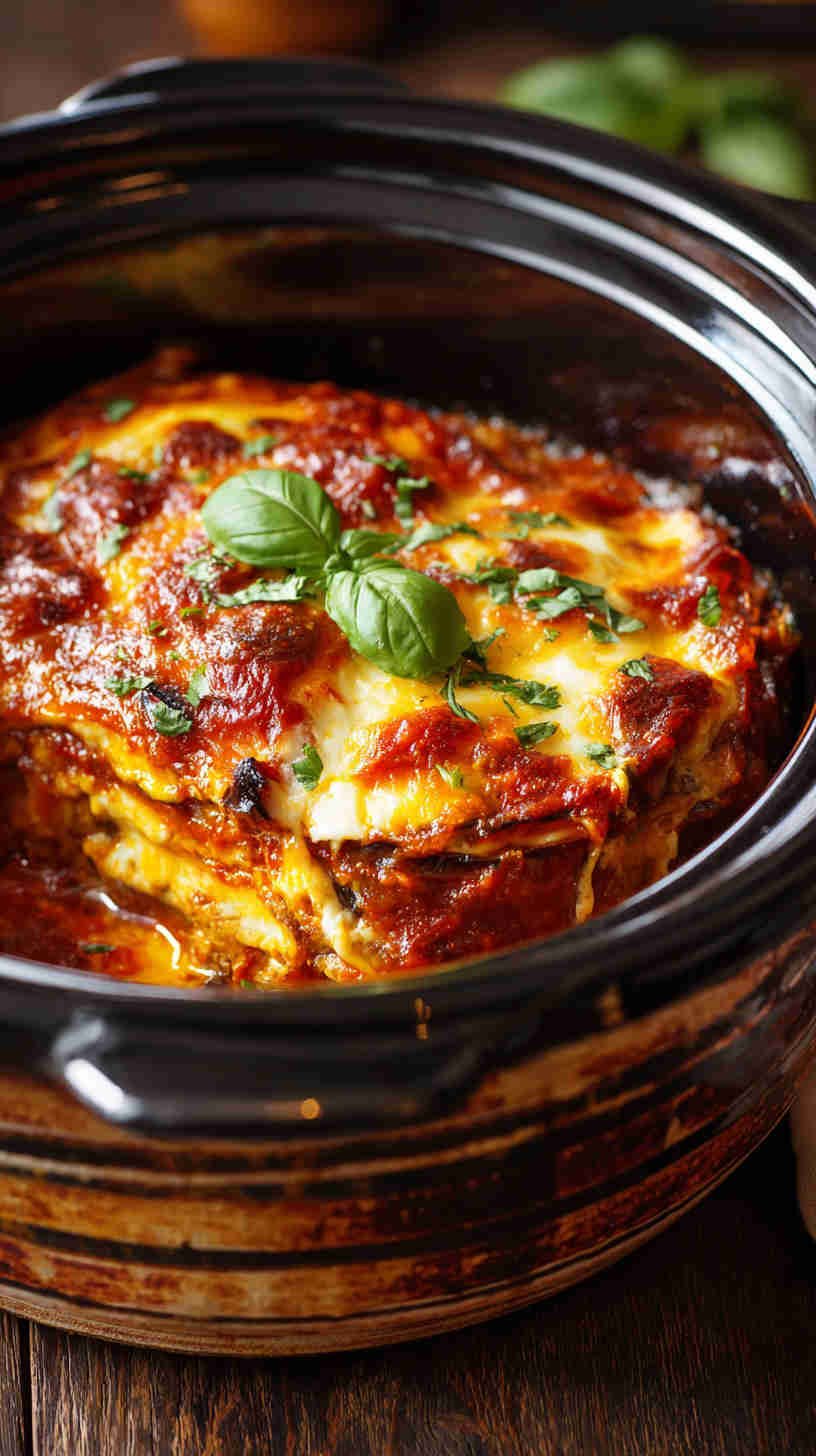 Crockpot Eggplant Parmesan Casserole