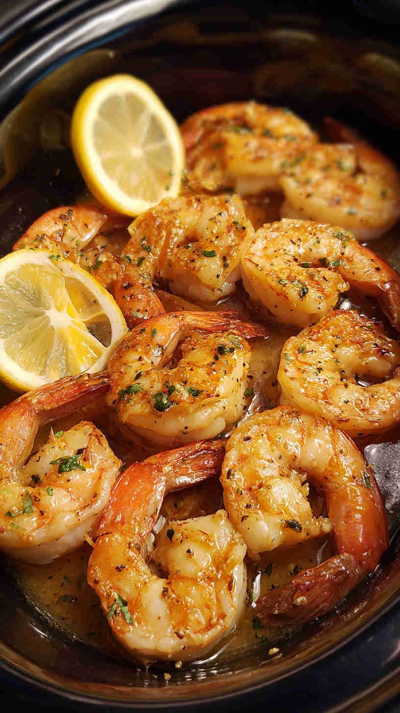 Crockpot Garlic Butter Shrimp