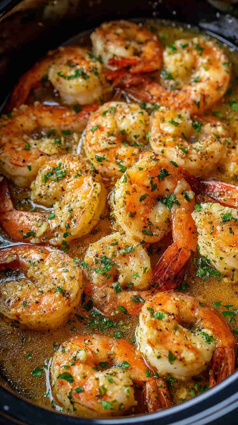 Crockpot Garlic Butter Shrimp