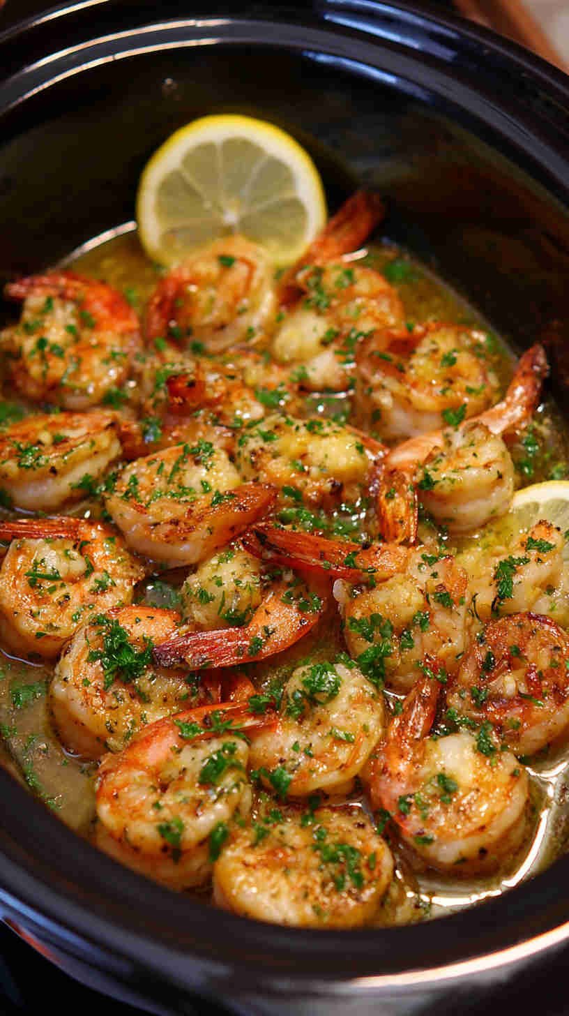 Crockpot Garlic Butter Shrimp
