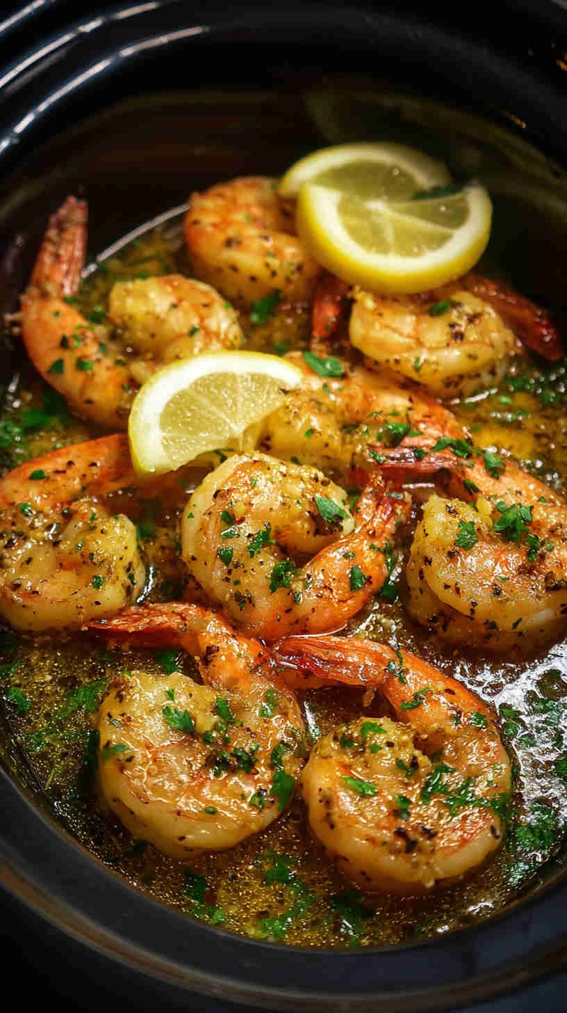 Crockpot Garlic Butter Shrimp