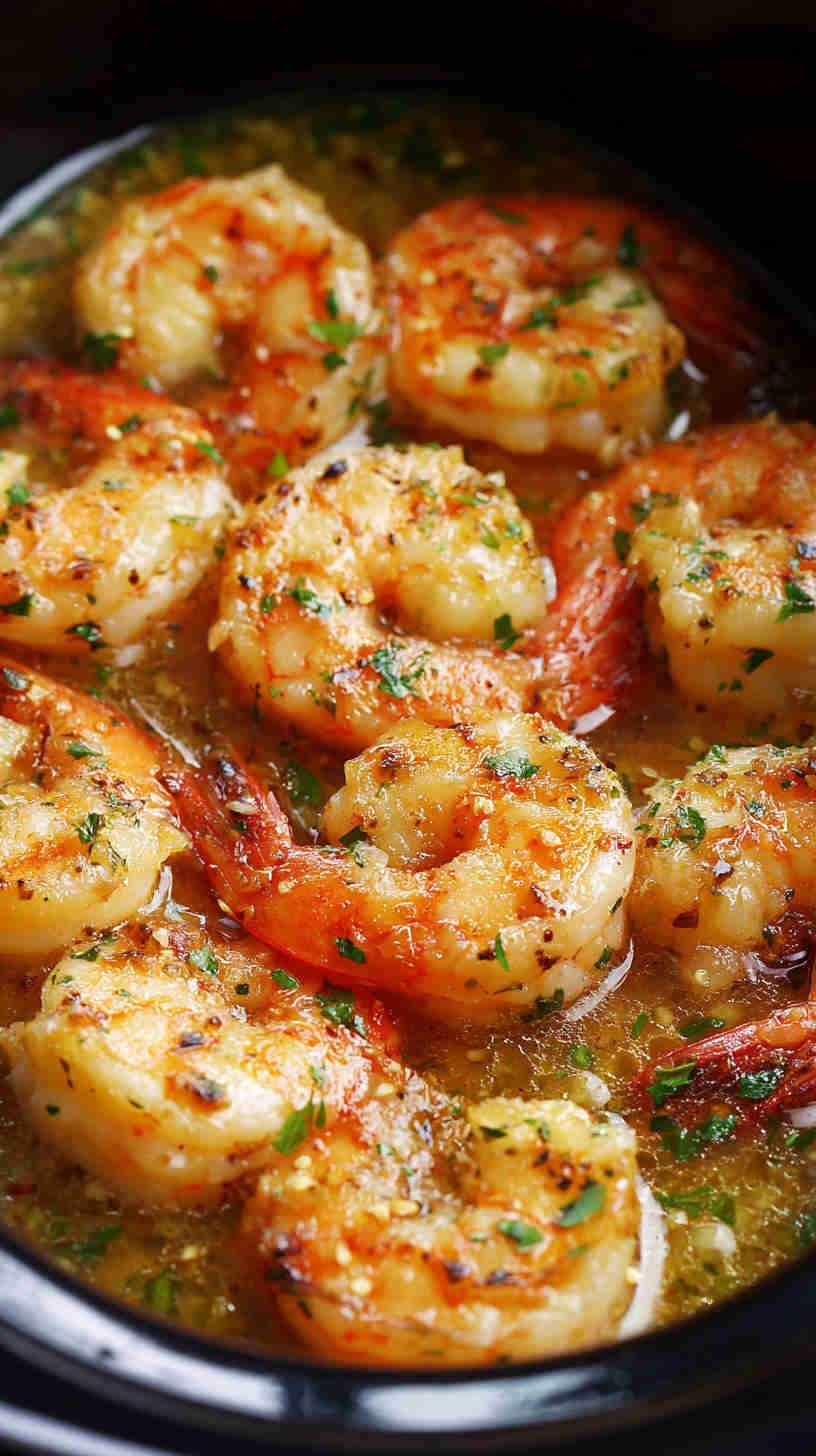 Crockpot Garlic Butter Shrimp
