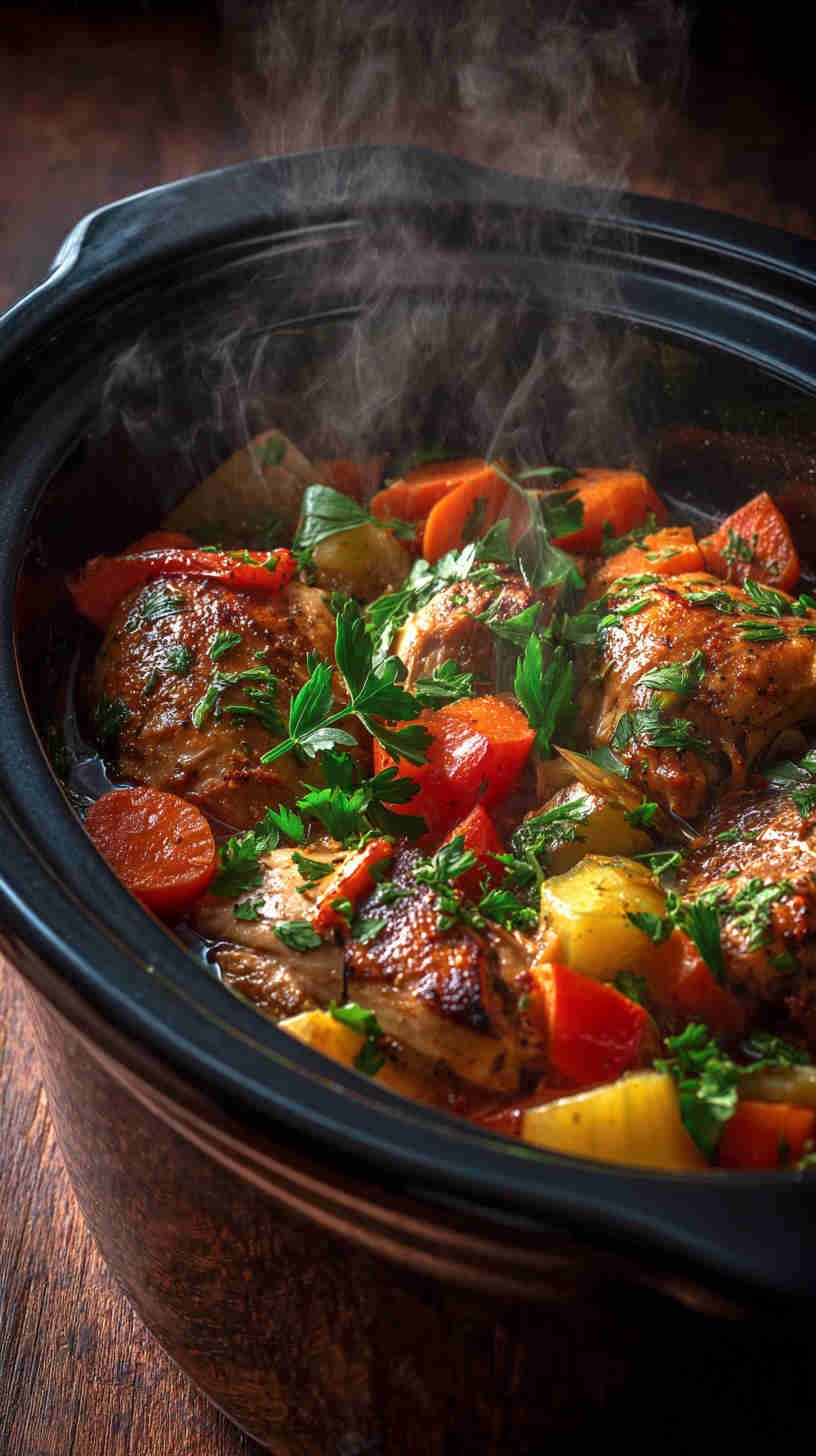 Crockpot Greek Chicken and Veggies