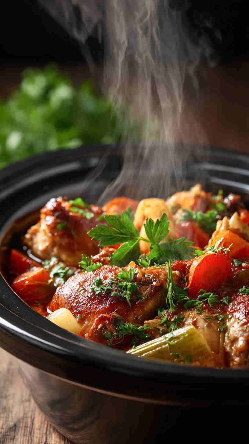Crockpot Greek Chicken and Veggies