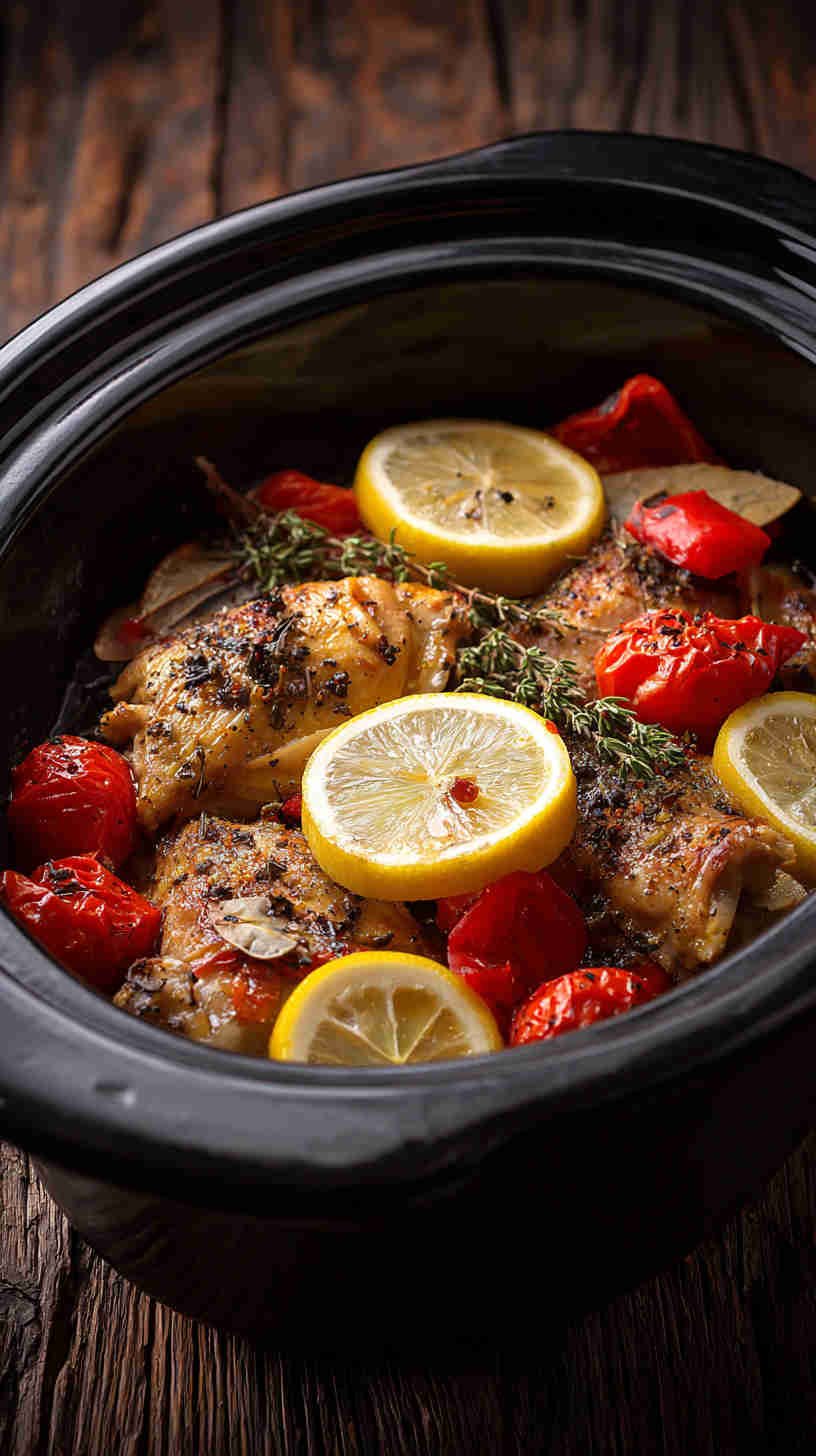Crockpot Greek Chicken and Veggies
