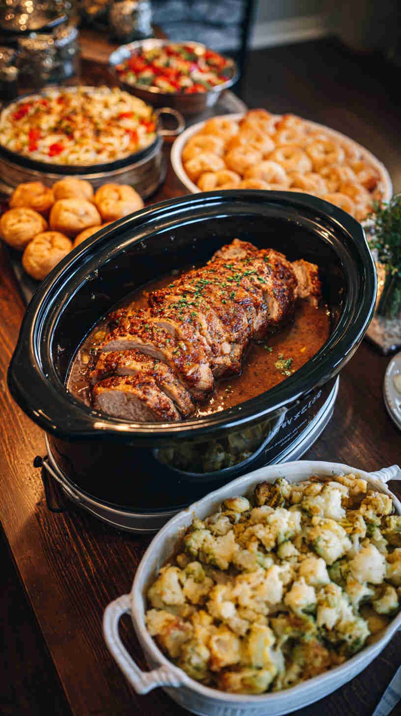 Crockpot Herb-Crusted Pork Tenderloin