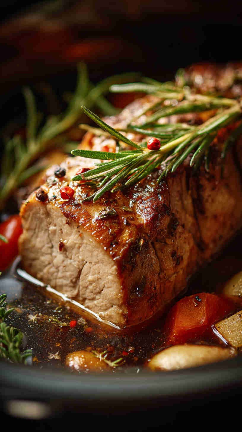 Crockpot Herb-Crusted Pork Tenderloin