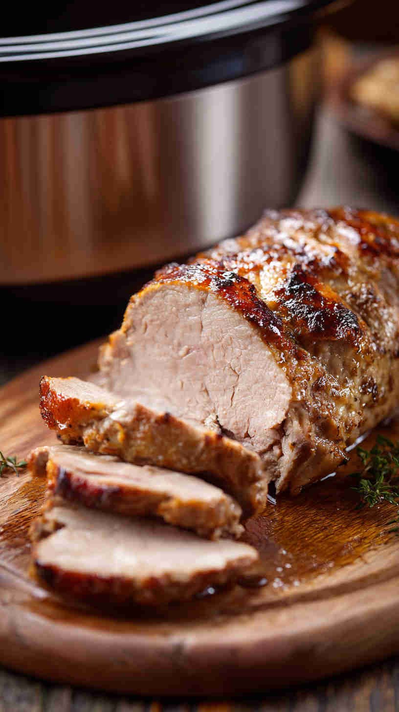 Crockpot Herb-Crusted Pork Tenderloin