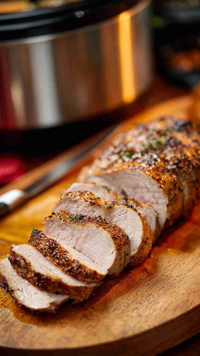 Crockpot Herb-Crusted Pork Tenderloin