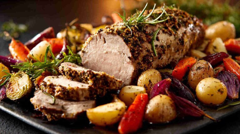 Crockpot Herb-Crusted Pork Tenderloin