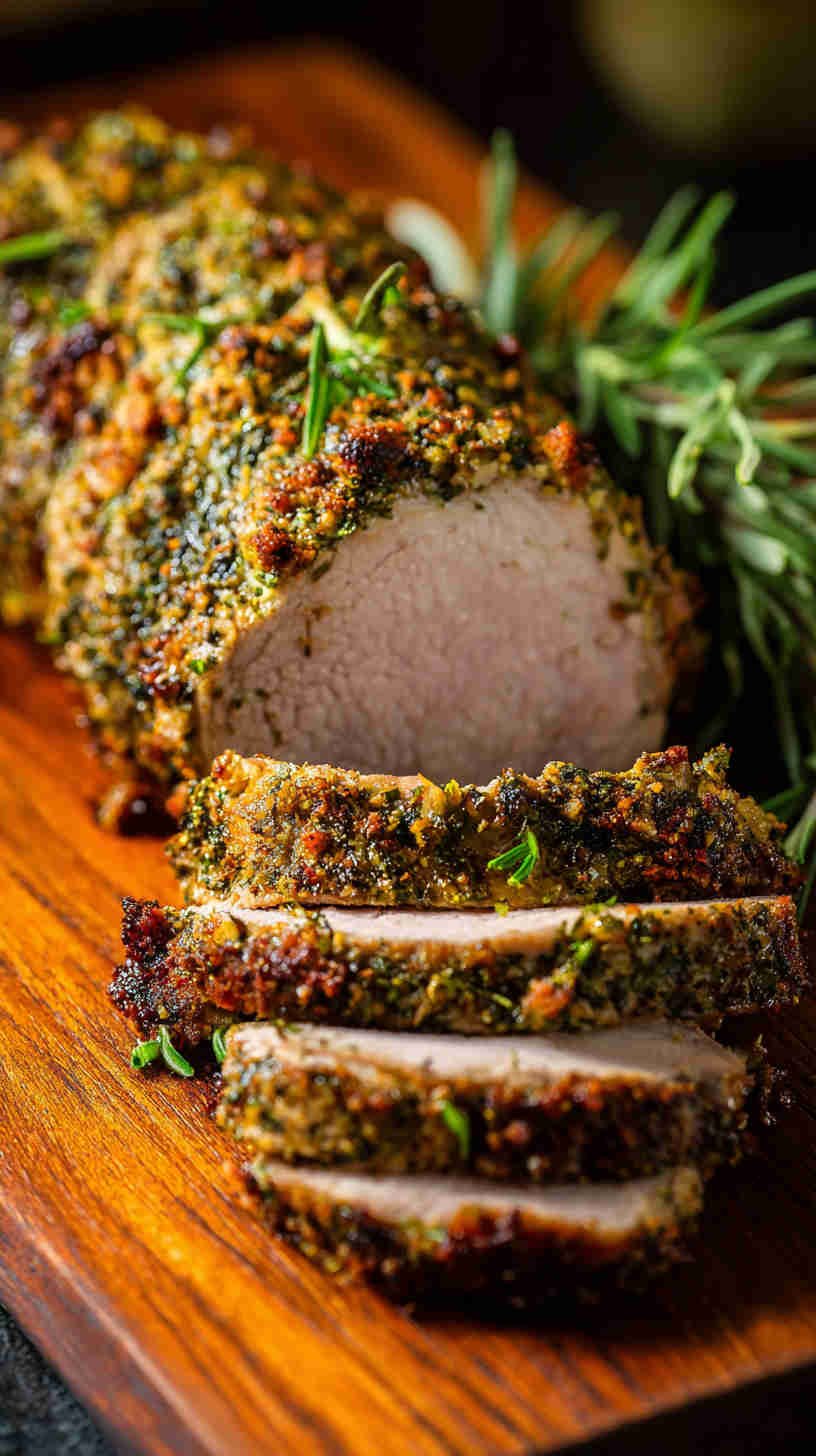 Crockpot Herb-Crusted Pork Tenderloin