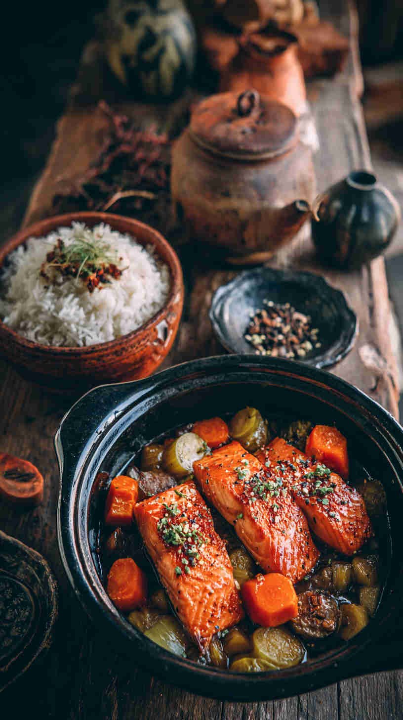 Crockpot Honey Soy Glazed Teriyaki Salmon