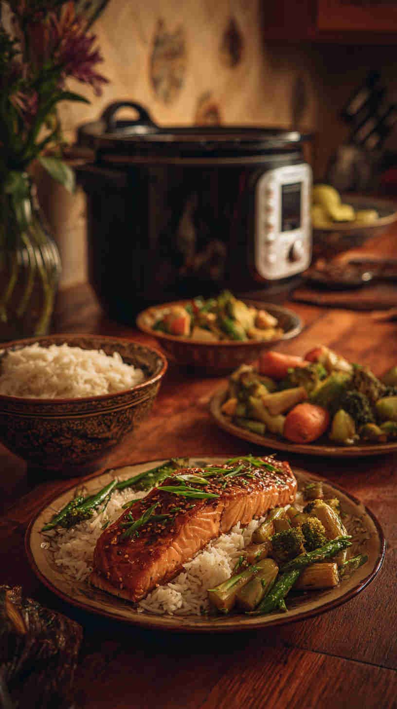 Crockpot Honey Soy Glazed Teriyaki Salmon