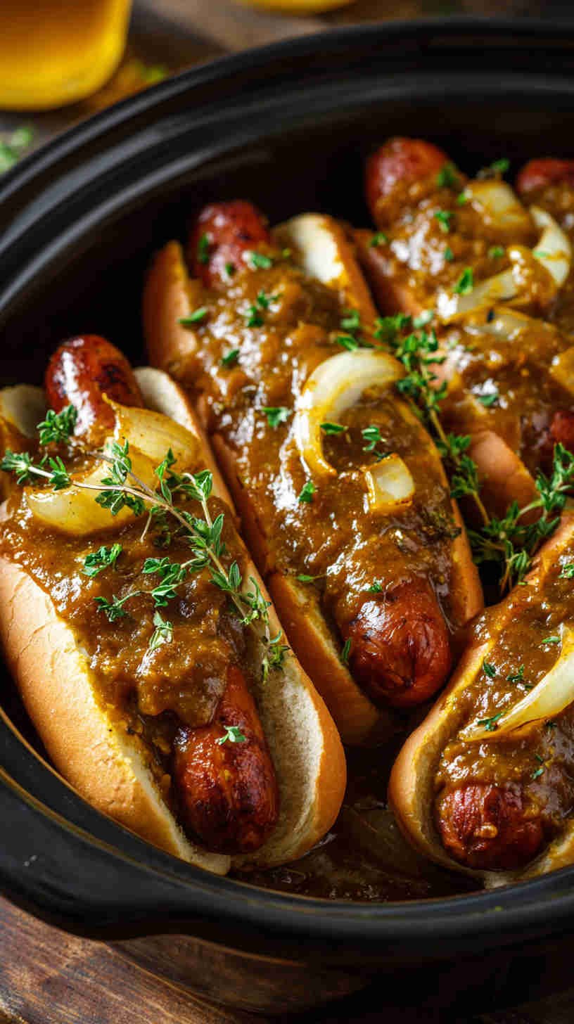 Crockpot Hot Dogs in Sauce
